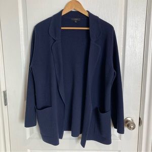 J crew women’s navy relaxed sweater blazer size small